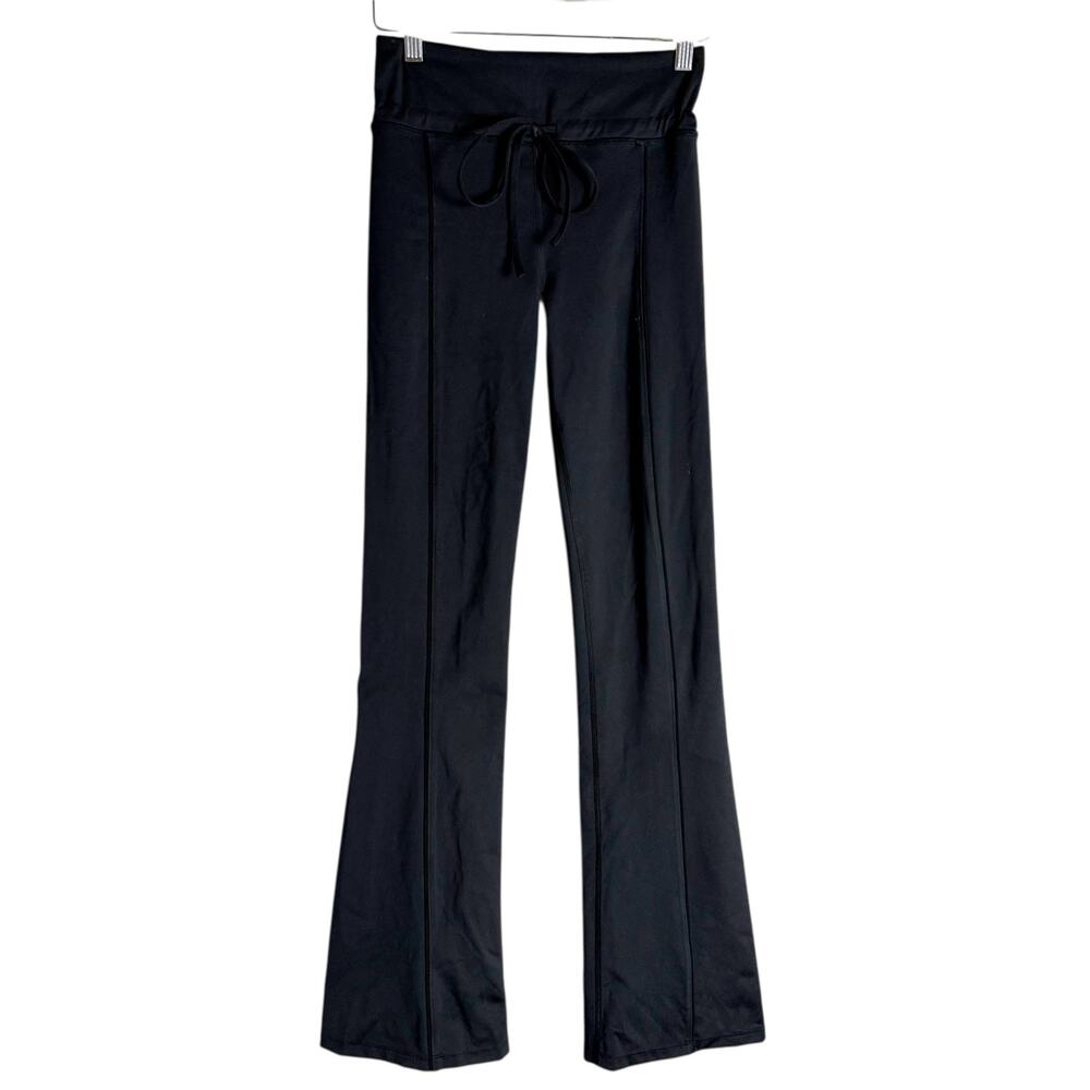 Kate Spade New York Black Flare Leg Drawstring High Waist Active Yoga Pants XS